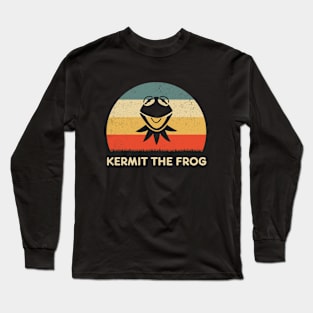 Retro Kermit the Frog Sunset Long Sleeve T-Shirt